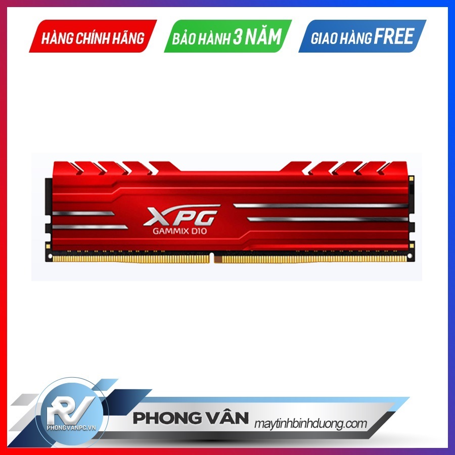 RAM-DDR4-8GB-ADATA-XPG-GAMMIX-D10-BUSS-3000-TẢN-NHIỆT-NHÔM-RED