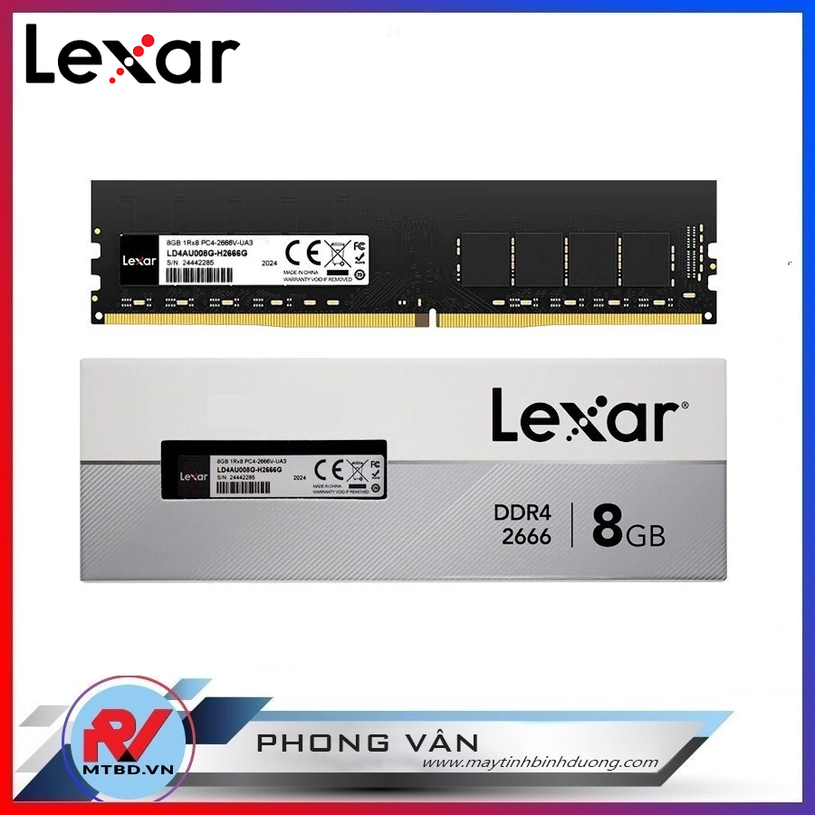 Ram Lexar (LD4AU008G-R2666G) 8GB (1x8GB) DDR4 2666Mhz
