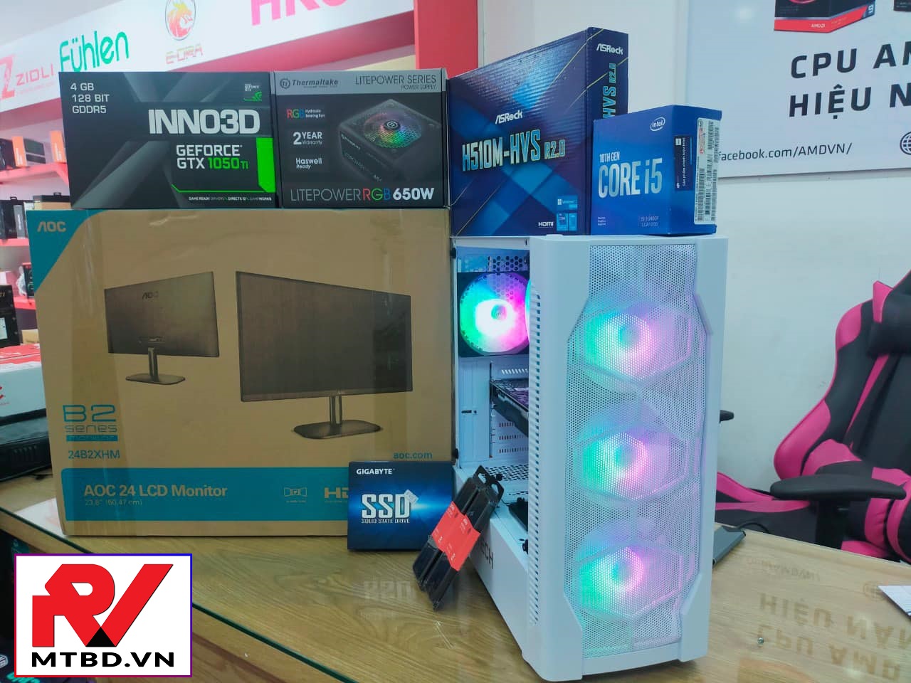 Thùng máy Case Montech X1 White (Trắng) (Tặng 4 Fan RGB)