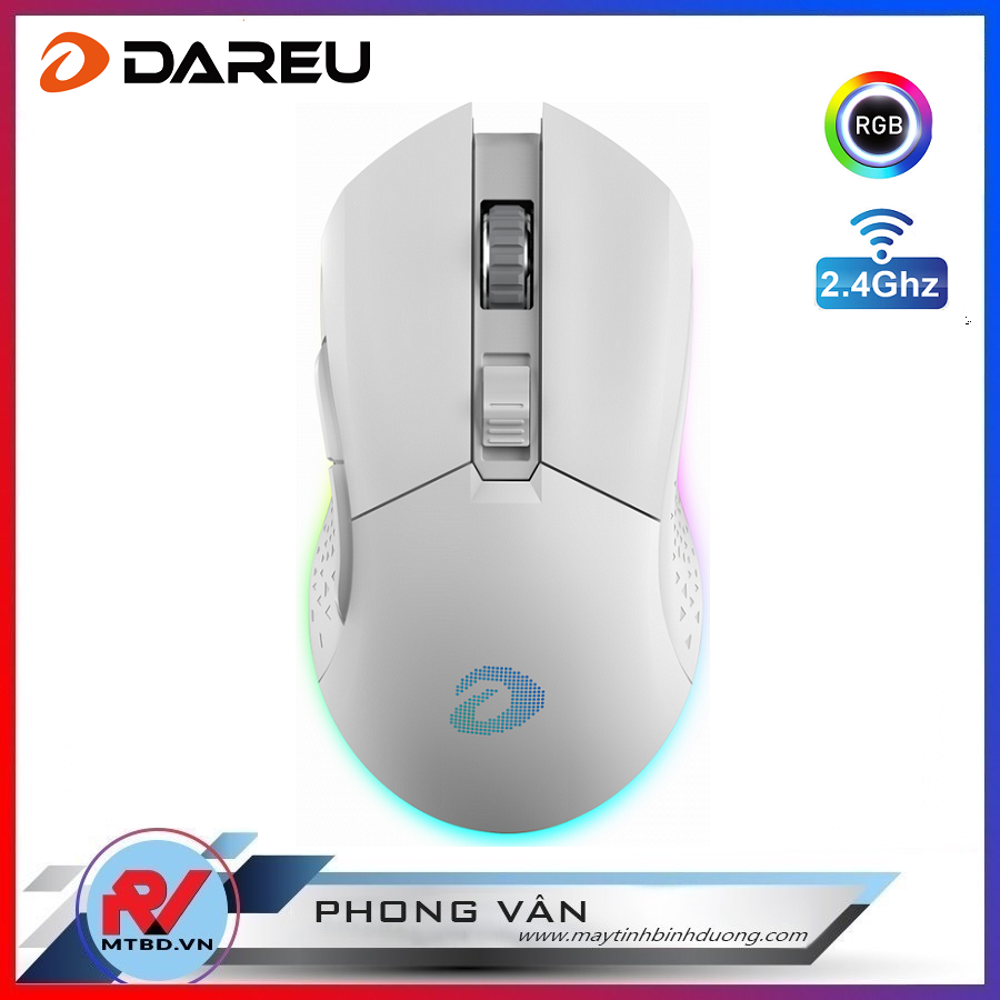 Chuột-DareU-EM901-RGB-Wireless-White