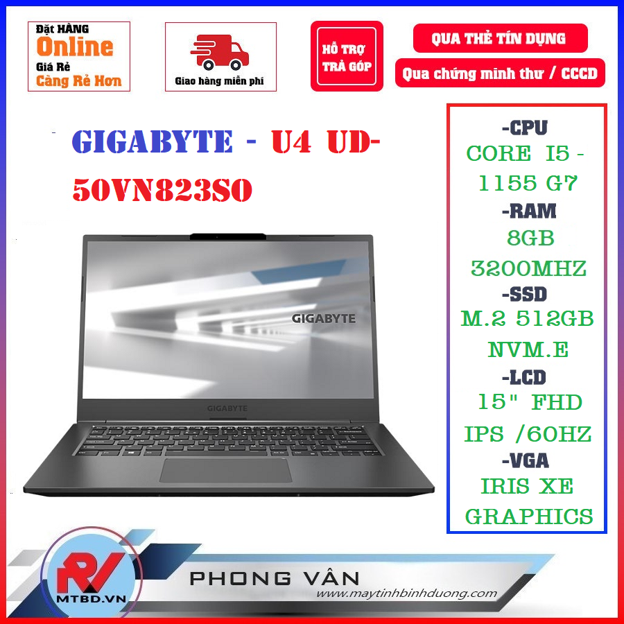 Laptop GIGABYTE U4 UD-50S1823SO