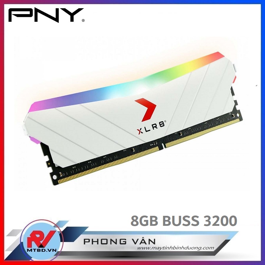 Ram-PNY-XLR8-RGB-8GB-DDR4-3200Mhz White