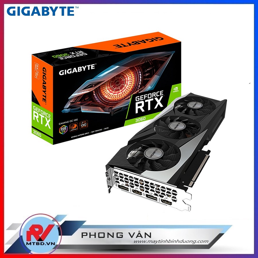 Card màn hình Gigabyte RTX 3060 GAMING OC 12GD-V3