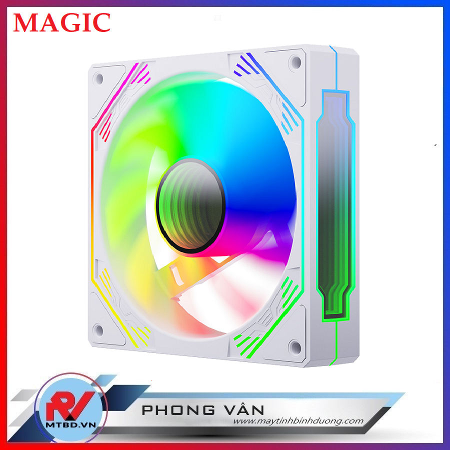 Quạt tản nhiệt case Magic Ultral SnowMan Molex WHITE RGB